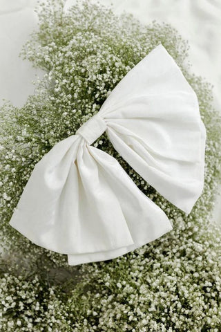 White Bow Bridal Accessories