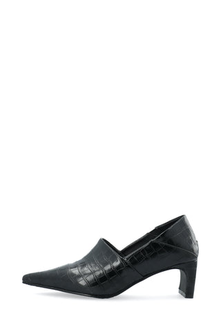 Biarowe Mules | Black Croco