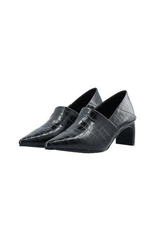 Biarowe Mules | Black Croco