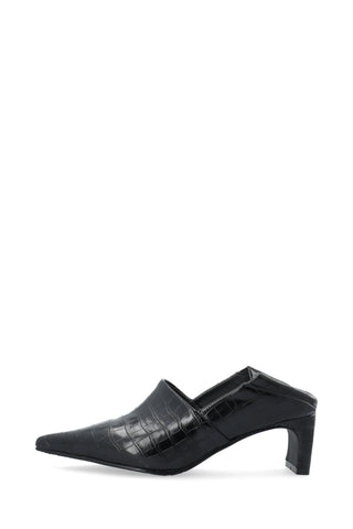 Biarowe Mules | Black Croco