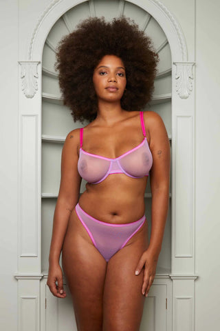 Bella Clean Tulle Underwire Bra | Pastel Purple