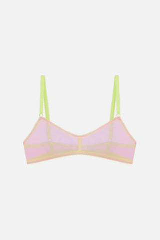 Ines Clean Tulle Soft Bra | Bright Pink