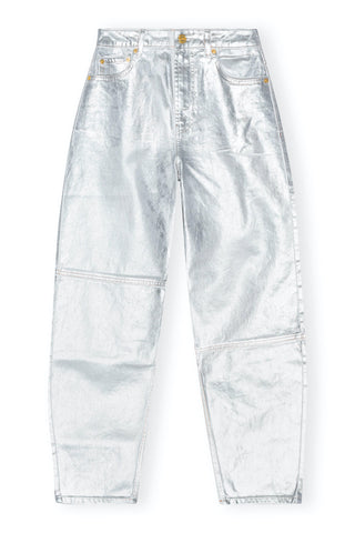 Silver Foil Stary Jeans | Bright White