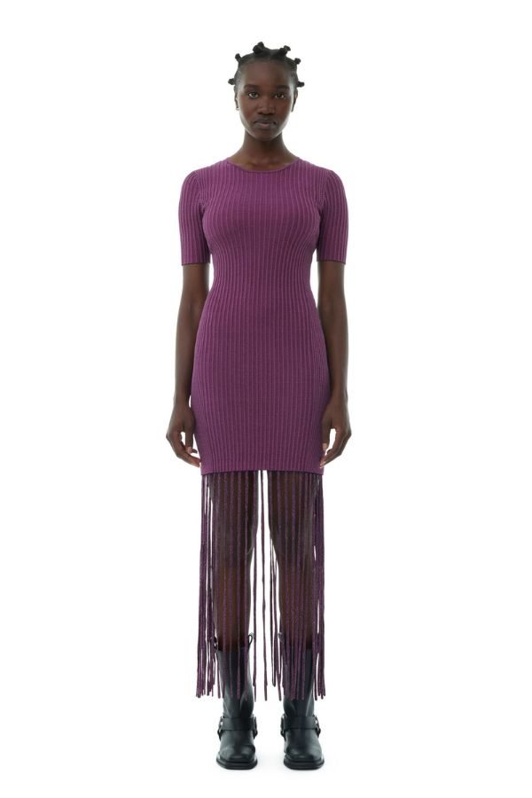 Melange Knit Fringe Mini Dress | Fiji Flower LoversLand Melange Knit Fringe Mini Dress | Fiji Flower LoversLand