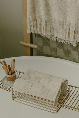 Organic Checkered Hand Towel