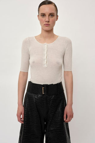 Agnes Knit Blouse | Off White