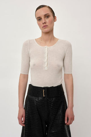 Agnes Knit Blouse | Off White