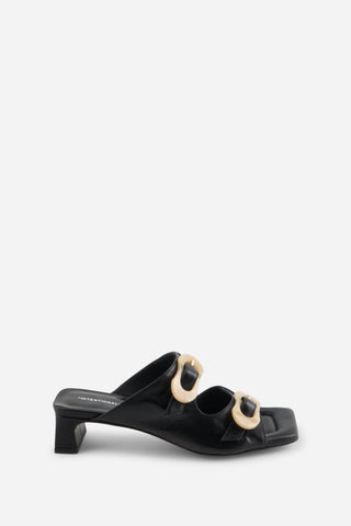 Nora Leather Sandal | Black