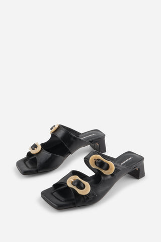 Nora Leather Sandal | Black