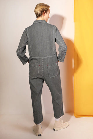 Dominic Boiler Suit | Indigo Stripe