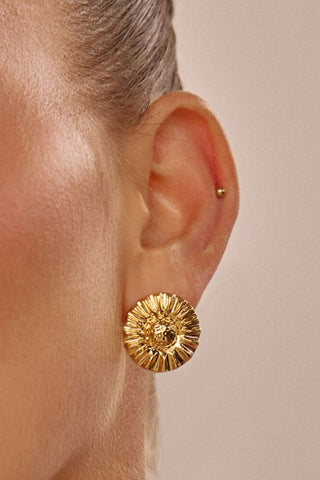 The Sunflower Studs | Gold
