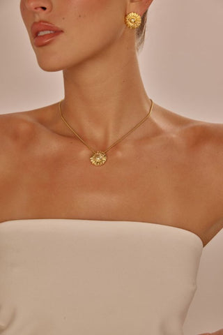The Sunflower Studs | Gold