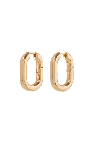 XL Chain Link Hoops | Gold