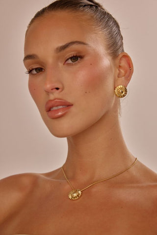The Sunflower Studs | Gold