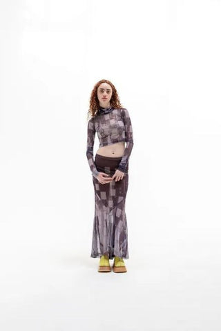 Mesh Turtleneck Top | Sentinel