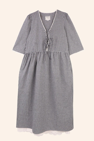 Mahonia Dress | Navy Gingham