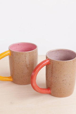 Colourblock Mug | Poppy/Lavender