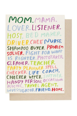 Mom You're All That Card
