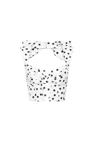 Delia Crop Top | Polka Dot