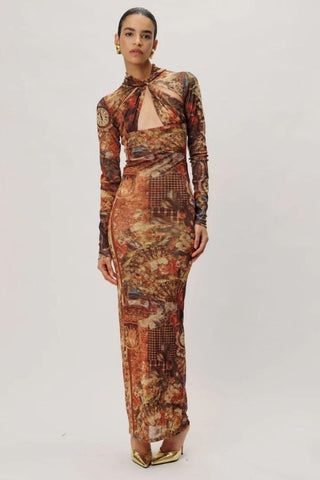 Micah Dress | Bronze Combo