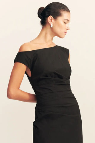 Campbell Off Shoulder Maxi Dress | Black