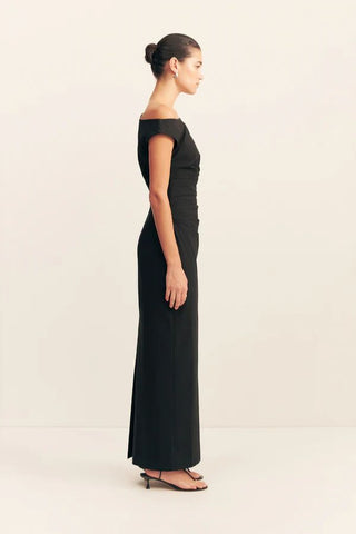 Campbell Off Shoulder Maxi Dress | Black