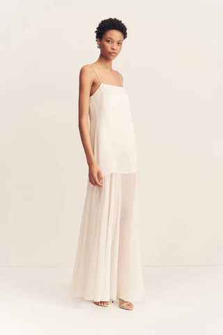 Moraya Dropped Waist Maxi Dress | Ivory