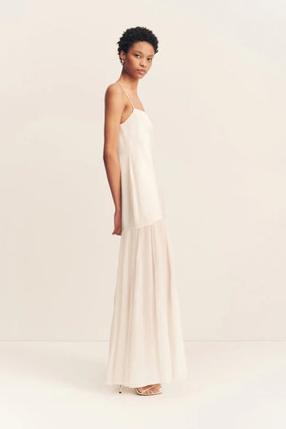 Moraya Dropped Waist Maxi Dress | Ivory