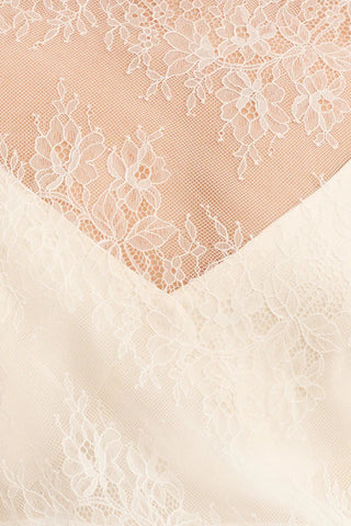Lambent Lace Long Sleeve Tie Top | Ivory