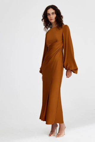 Lara Long Sleeve Dress | Caramel