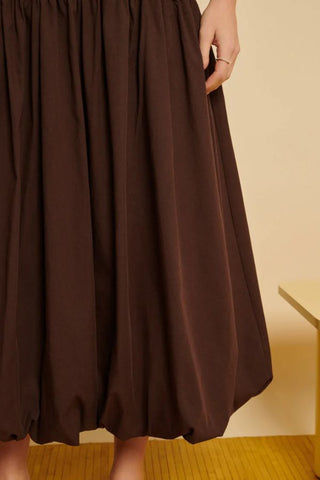 Maryam Midi Dress | Chocolate Brown