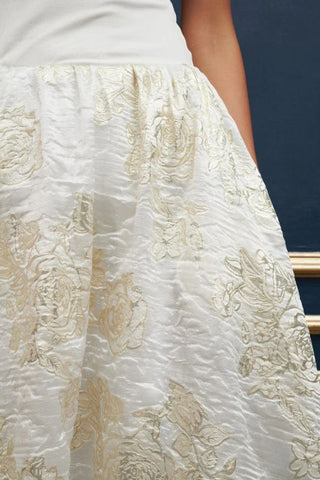 Sophia Jacquard Midi Dress | Pearled Ivory