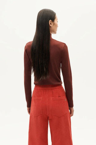 Aine Rib Top | Coffee