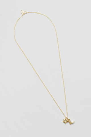 Mini Cowboy Boot and Star Charm Necklace | Gold