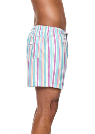 Rock Stripe Mid Length Swim Shorts