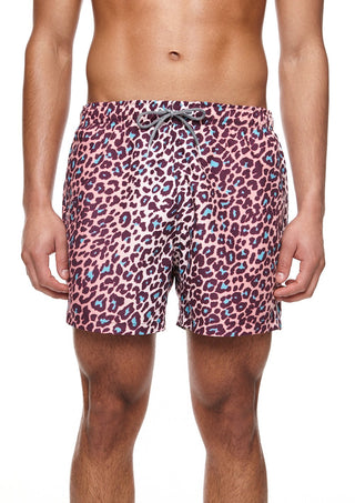 Leopard Mid Length Swim Shorts
