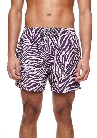 Zebra Mid Length Swim Shorts
