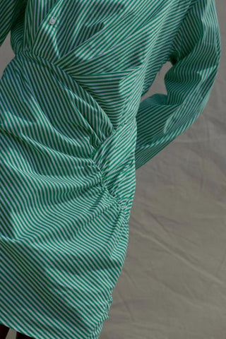 Dorthea Dress | Green Stripe