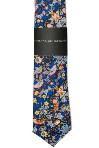 Liberty Print Tie | Strawberry Thief Royal