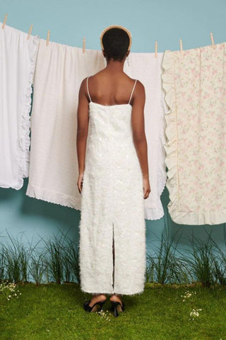 Agatha Embellished Midi Dress | Ivory