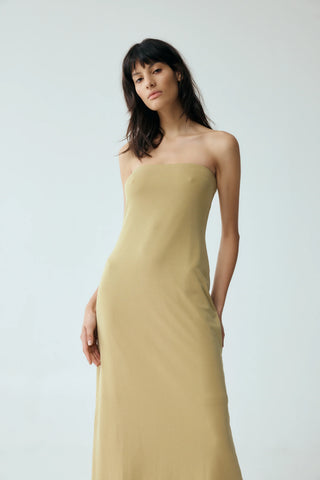 Form Strapless Maxi Dress | Khaki