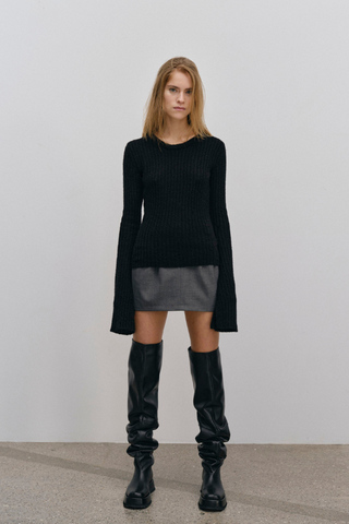 Lima Knit Blouse | Black