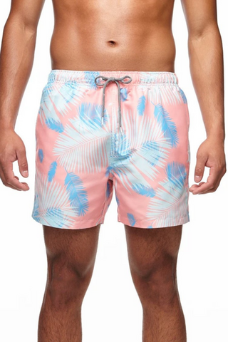 Swing into summer with the Tropicana swim shorts designed by Boardies. The Tropicana overlaid palm print shorts are back with bolder pink and blue tones to make you look like the freshest fish in the water. Made from 100% super-soft quick drying polyester and in kids sizes, these shorts will ensure that you have fun in the sun.