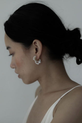 Demi Pearl Hoop Earring