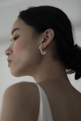 Demi Pearl Hoop Earring