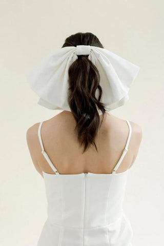 White Bow Bridal Accessories