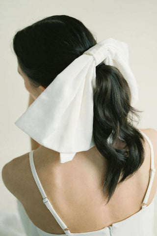 White Bow Bridal Accessories