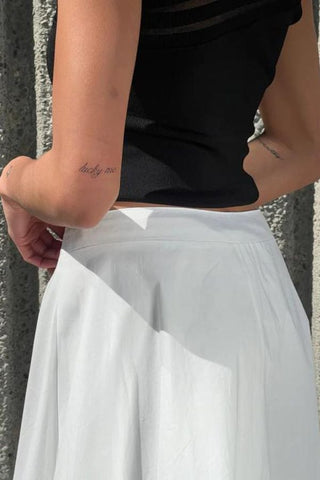 Hart Skirt | White Poplin