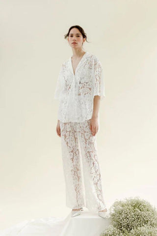 Romeo Button Down | Ivory Lanai Lace
