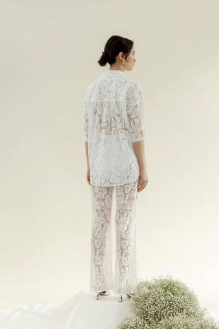 Romeo Button Down | Ivory Lanai Lace